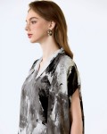 SIXDO6 G-Black V-Neck Woven Loose Dress